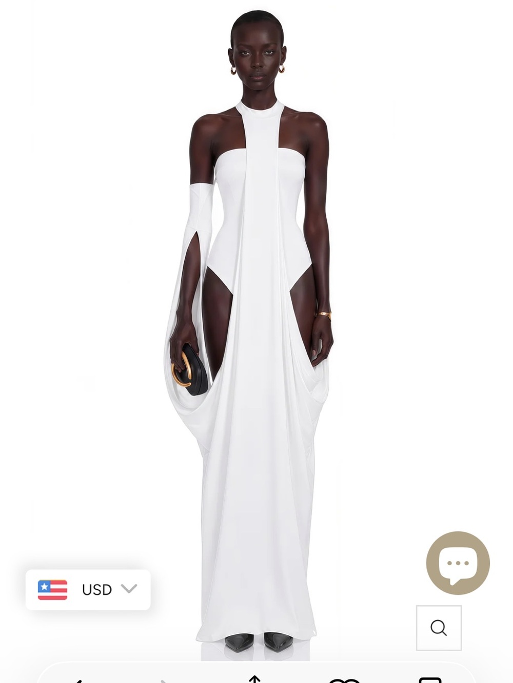 Miss rosier white cutout maxi dress